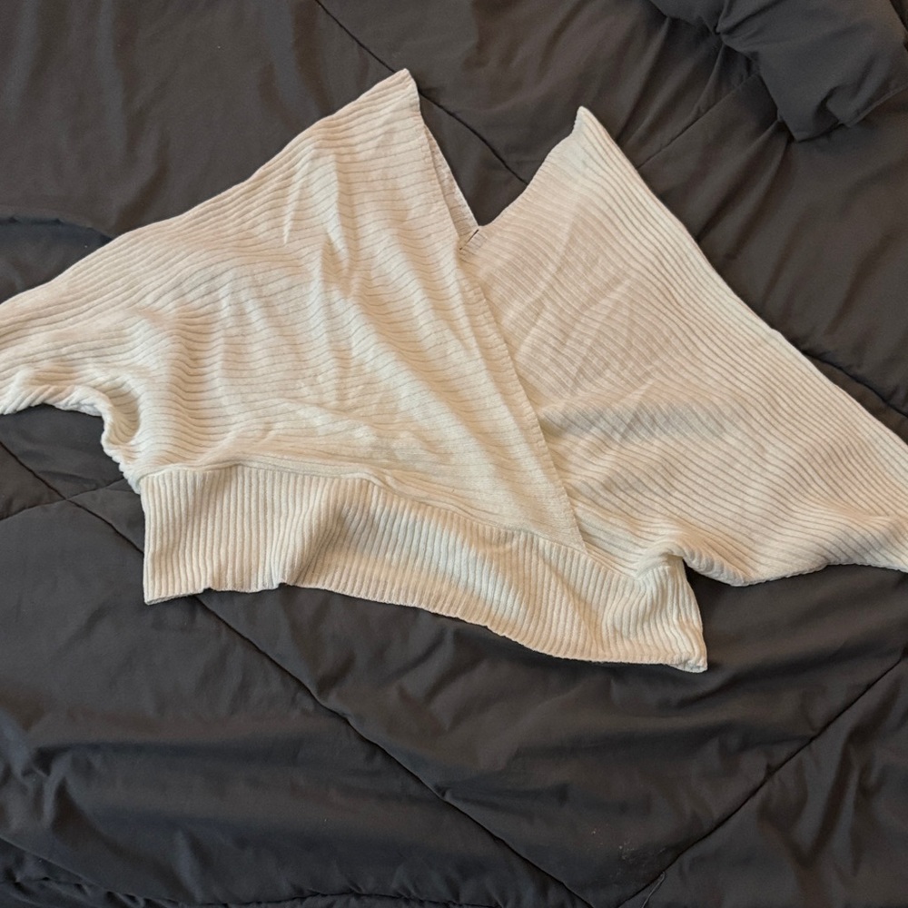 PrettyLittleThing Beige Off-the-Shoulder Sweater